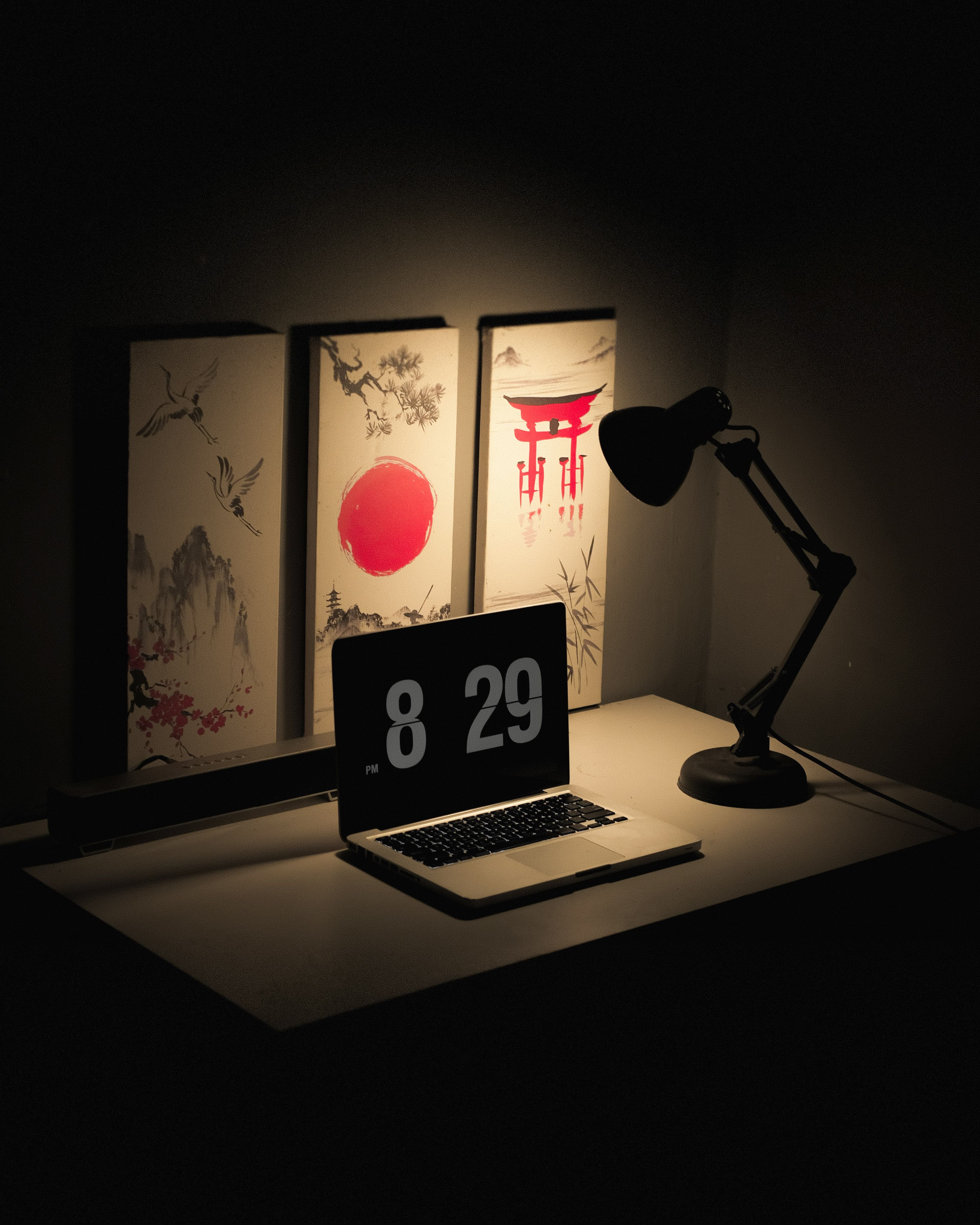 Japanese minimalist UI/UX design showcase on devices